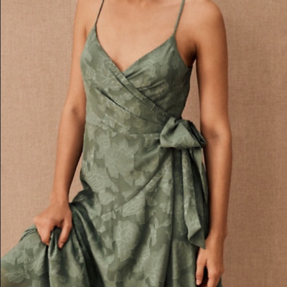 NWT Anthropologie BHLDN Moss Bridesmaid Wrap Dress